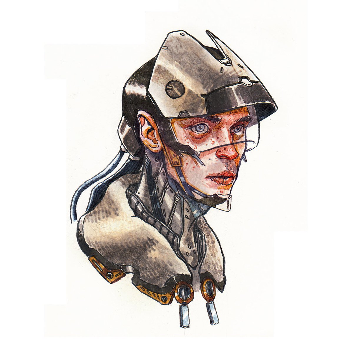 JMatamoros_art's tweet photo. Well I've been busy a bit but I think that until I have the personal machine working again, I will resume the traditional work, I hope you like it, I like to make scifi portraits of photos that I find out there.

#characterdesign #portrait #scifi #conceptart https://t.co/v6iuZsrmA6