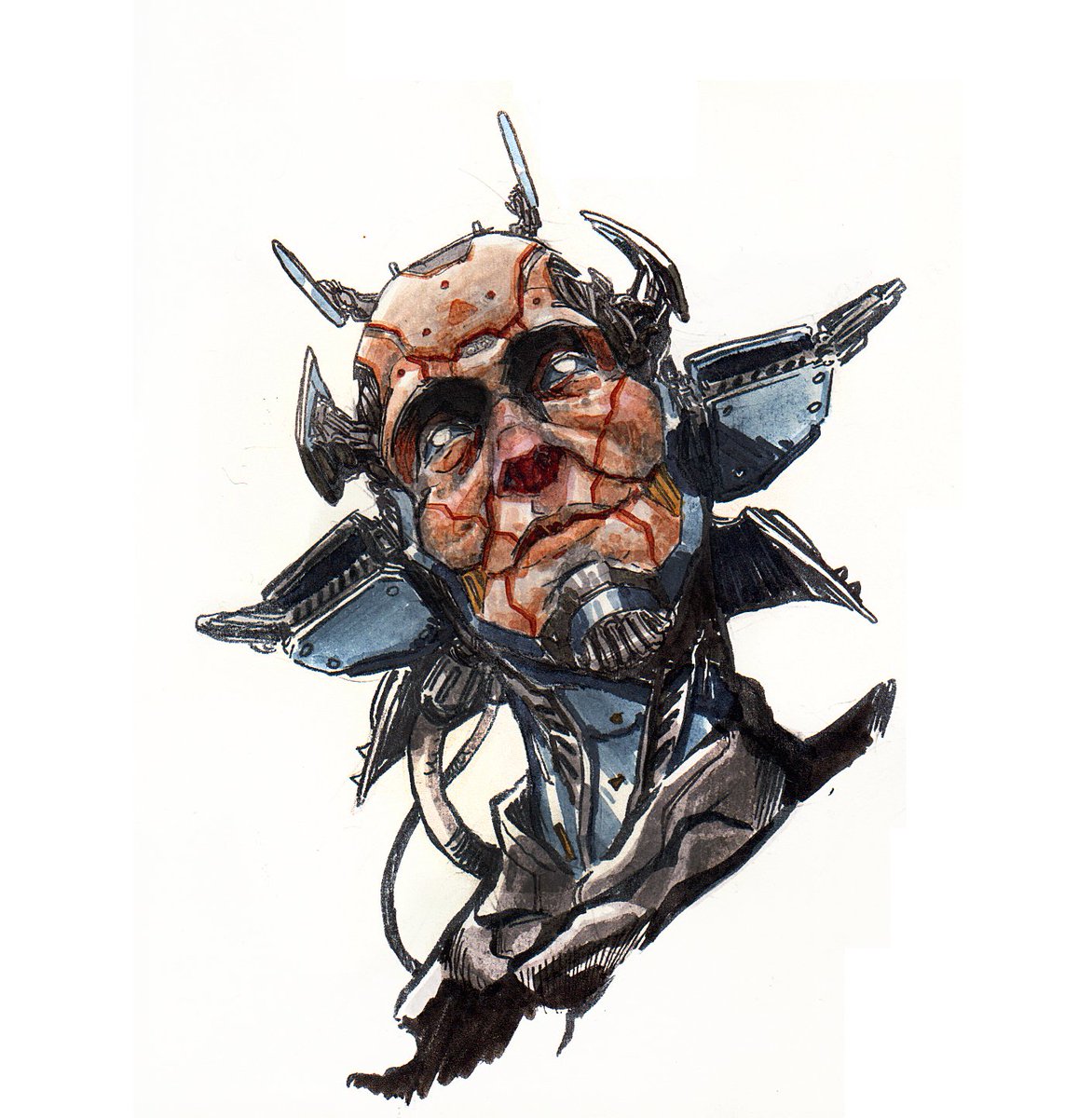 JMatamoros_art's tweet photo. Well I've been busy a bit but I think that until I have the personal machine working again, I will resume the traditional work, I hope you like it, I like to make scifi portraits of photos that I find out there.

#characterdesign #portrait #scifi #conceptart https://t.co/v6iuZsrmA6