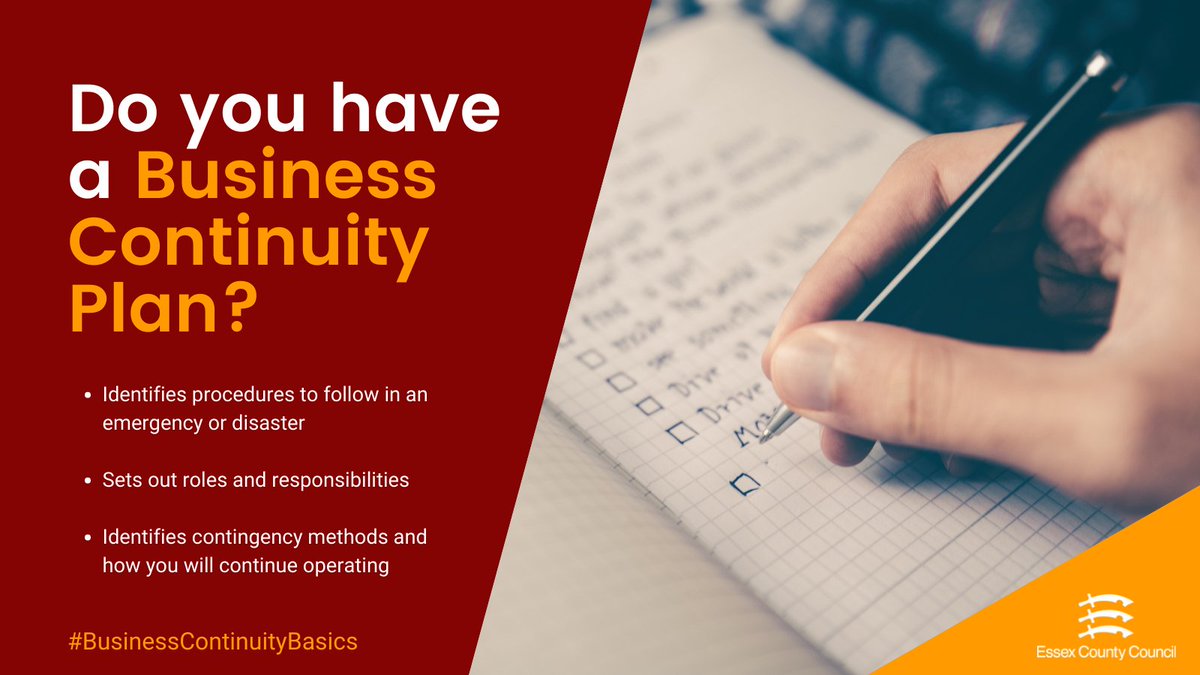 Do you and your staff know what to do to keep your business going during an emergency or disaster? Do you have a Business Continuity Plan? 📄 ow.ly/pvyk50EJPKn

#BusinessContinuityBasics #BCAW2021