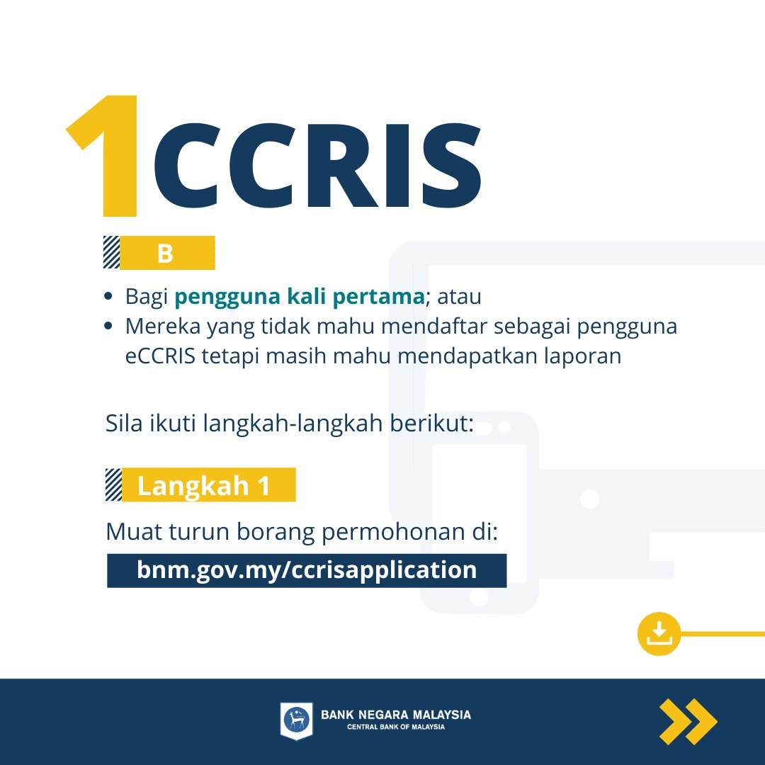 BNM_official's tweet photo. Ingin dapatkan laporan kredit anda tetapi tidak pasti caranya?
Ketahui lebih lanjut dengan mengikuti langkah-langkah yang berikut!
#BNM #CCRIS #eCCRIS #CreditReport #LaporanKredit https://t.co/yxfyCDMaGj