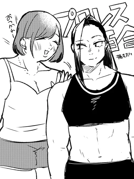 プロレス百合を描きたくて衝動で落書きしちゃうので誰か助けて……(?) 