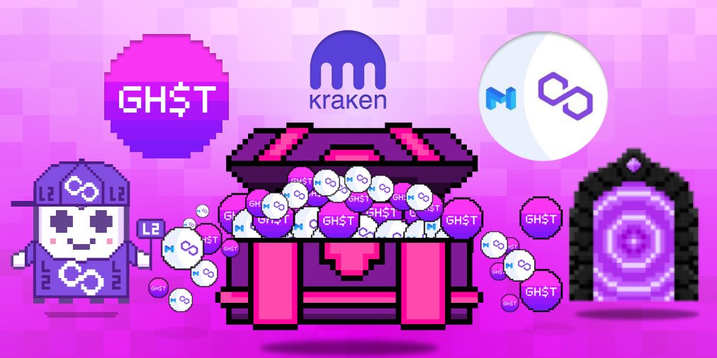 aavegotchi's tweet image. Market&apos;s wild 🙀 but $GHST + $MATIC remain stronk 🥳

Let&apos;s celebrate both tokens listing on @krakenfx with a giveaway 🚀🚀

Follow @aavegotchi and @0xPolygon + RT this post for a chance to win:

✅ONE OPEN PORTAL 😍
✅100 $GHST 👻
✅100 $MATIC 🤩

3 WINNERS TOTAL, ends on 5/23!