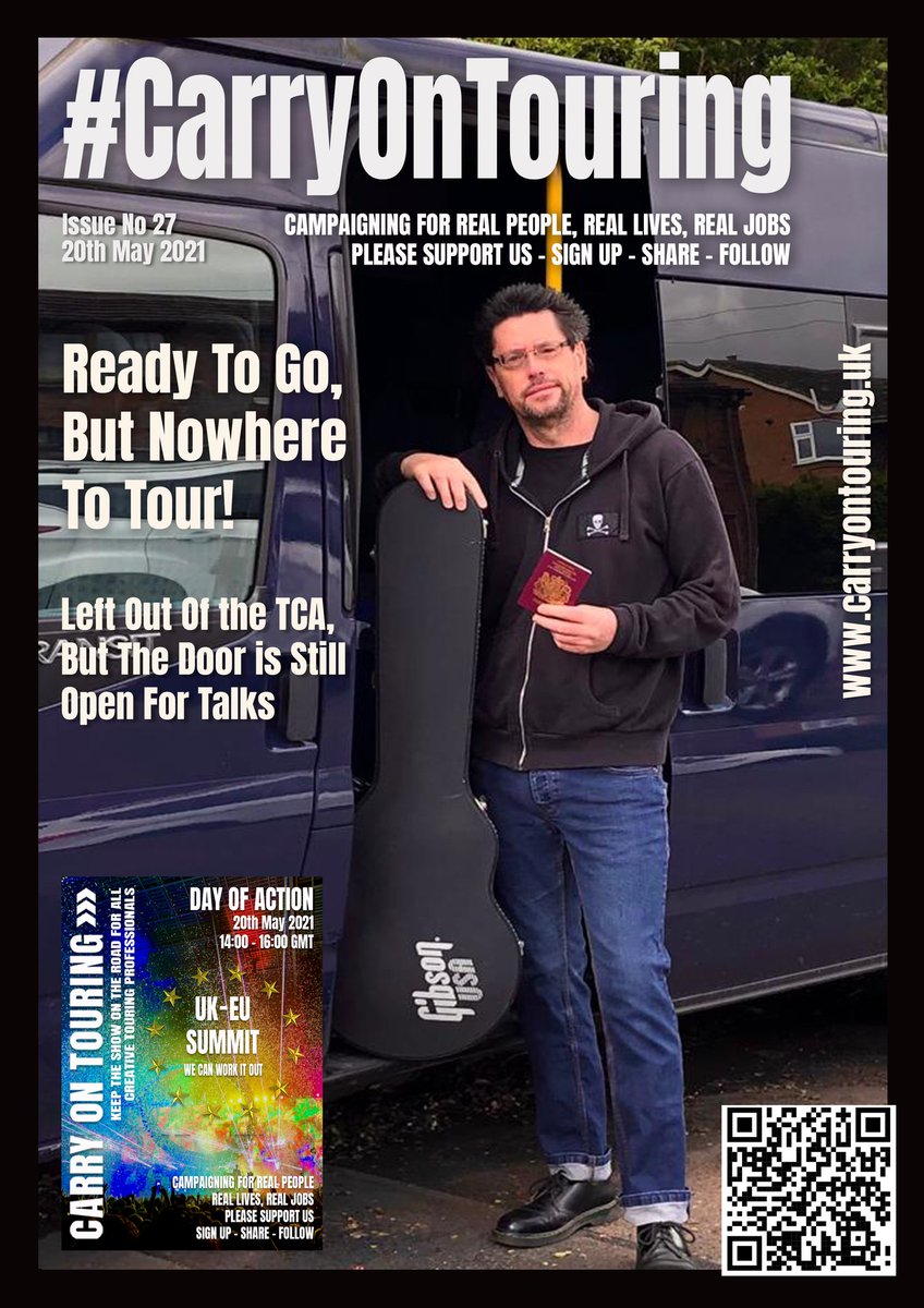 My whole way of life, touring the EU for many years has gone - thanks to #Brexit
#CarryOnTouring 
@carryontouring_
We are Real People, Real Lives, Real Jobs

*** UK-EU Summit - Today 2-4pm BST***

Sign up to watch this free online event

bit.ly/UK-EUSUMMIT
