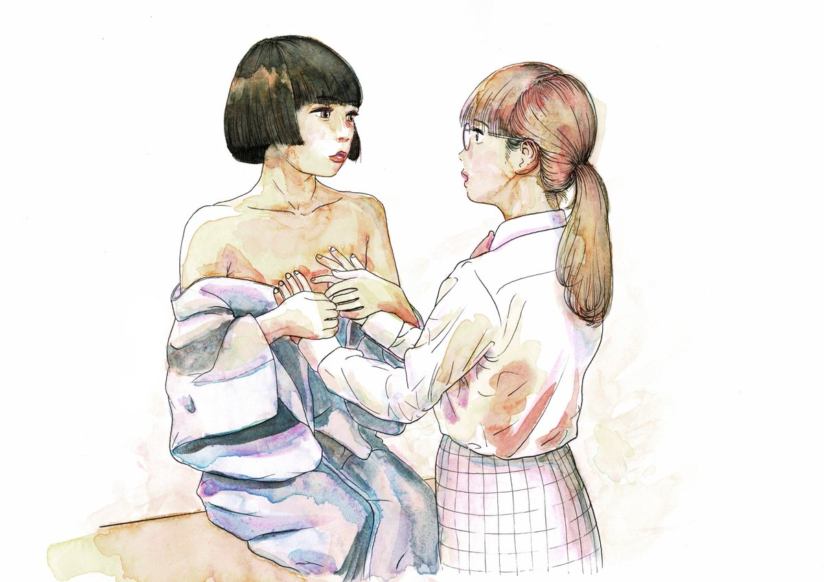 画像のようなシーンはありません、と言ったけどせっかくなので同じ線画にトーン処理して漫画にねじ込んだ 