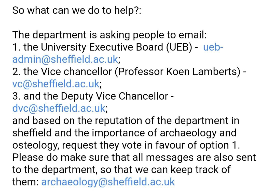 I am #ArchaeologistsMadeInSheffield  and the decisions that the university are considering will be detrimental to the field of archaeology. I would not be where I am today without that fantastic department, and neither would many fantastic archaeologists.