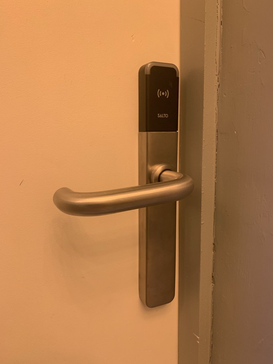 This morning we are replacing some Salto handle sets in central london #salto #accesscontrol #cctv #securitysystem #london #essex #kent