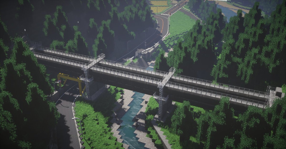 Yakiniku V Twitter Minecraftダム部 水路橋の更新と落差工とか Yakiniku V Twitter Minecraftダム部 水路橋の更新と落差工とか