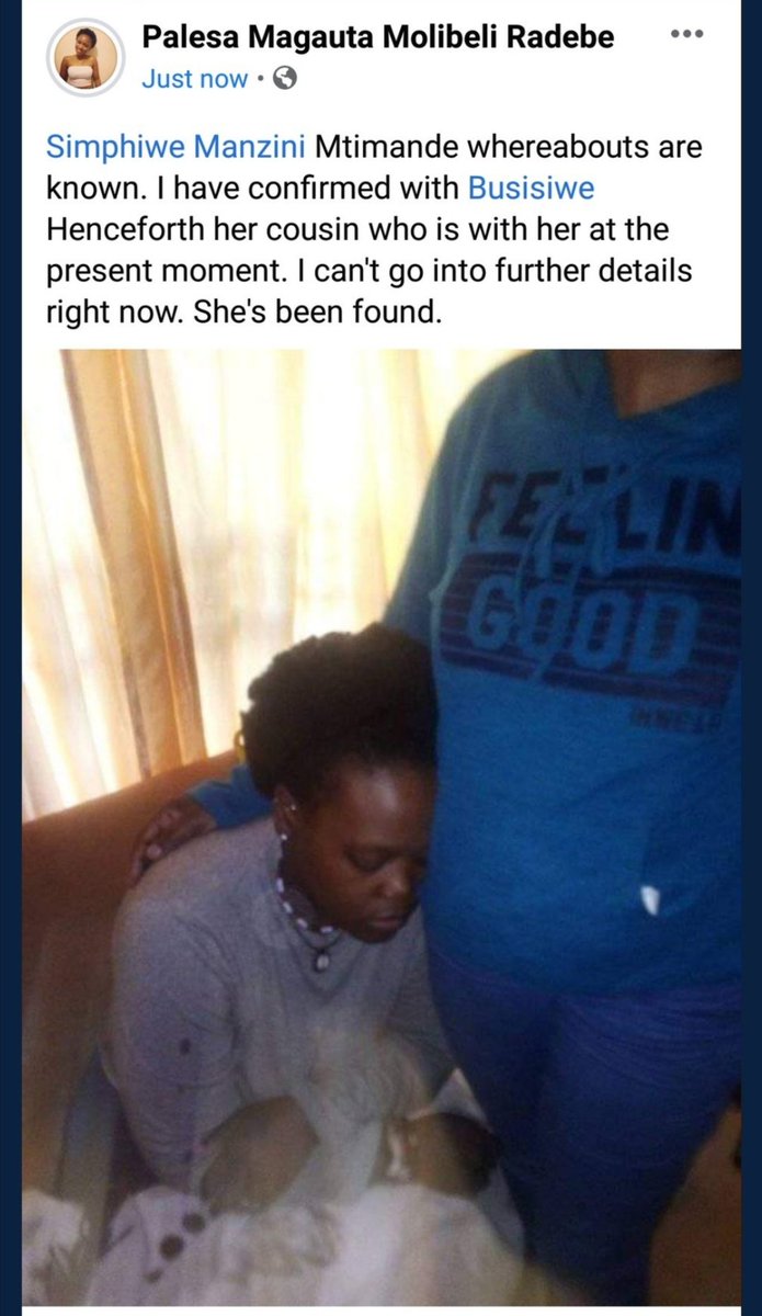 MantloroRammala's tweet image. #findsimphiwe she has been found.