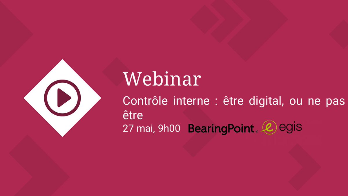 Quelles sont les nouvelles tendances pour le contrôle interne ? Nous vous donnons rendez-vous avec BearingPoint le 27 mai à 9h, pour un webinar interactif avec le retour d'expérience d'Egis sur la solution Supervizor.

Pour en savoir plus 👇

hubs.ly/H0NFvYV0