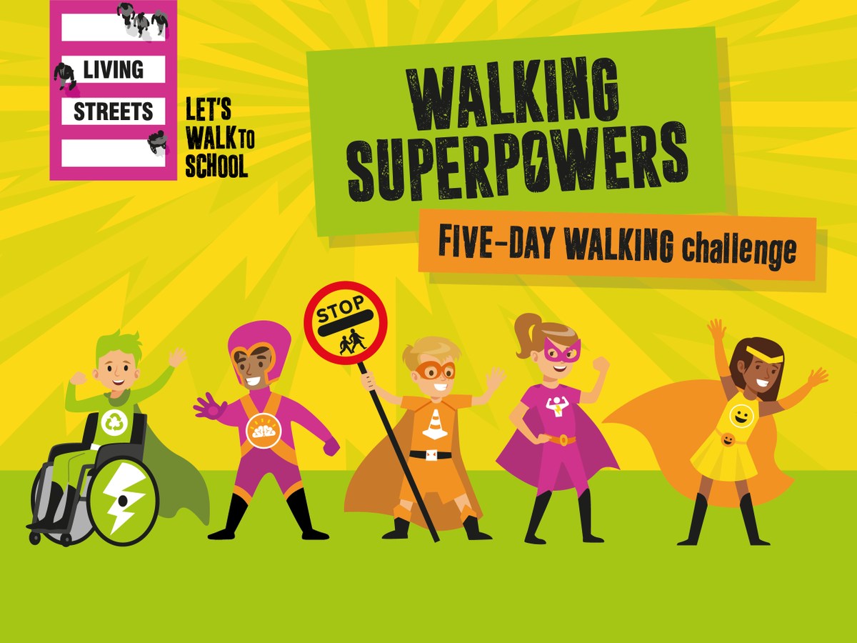 Active30Durham's tweet photo. We hope you are enjoying your #NationalWalkToSchoolWeek! @livingstreets celebrated the mental health benefits of walking to school yesterday with their Super Smiley hero! 🦸🦸‍♂️ Check our active 30 hub for more on how to keep your child active 

https://t.co/OQMCMeJff0 https://t.co/JtAfMSJ6NV