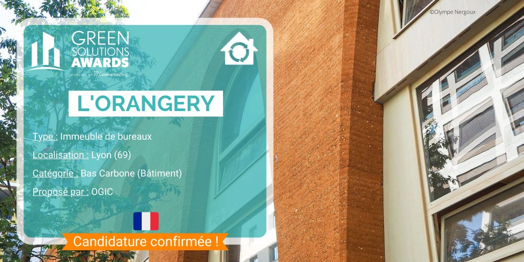 Construction21F's tweet image. 🏆 Cet immeuble de bureaux est construit en pisé porteur et est doté d’une charpente #bois. Cette technique de construction permet de faire des économies d’énergie et de ne pas climatiser en été. Pour tt découvrir de ce candidat #GreenSolutions Awards👉 bit.ly/3v2j83Q