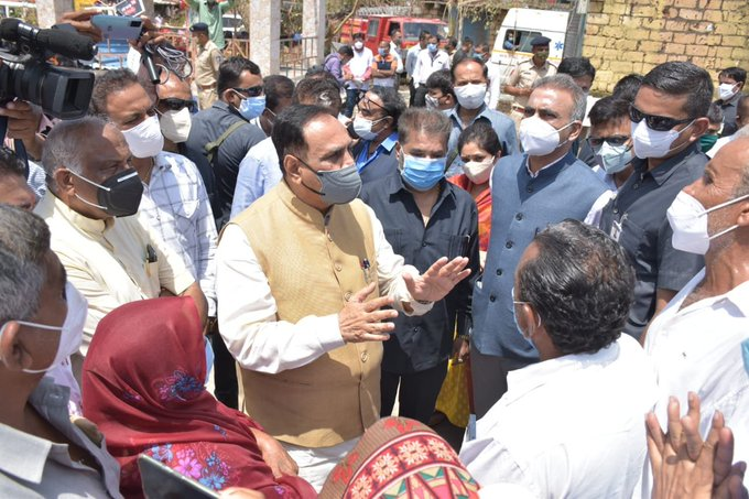 tv9gujarati's tweet photo. #Gujarat CM Vijay Rupani visits Garal village of Una taluka affected by cyclone #Taukate in the state.
The CM will be visiting the hinterland villages of the districts affected due to the cyclone
#CycloneTauktaeUpdates #CycloneTautkae #TV9News https://t.co/R9A1Kqb8Xy