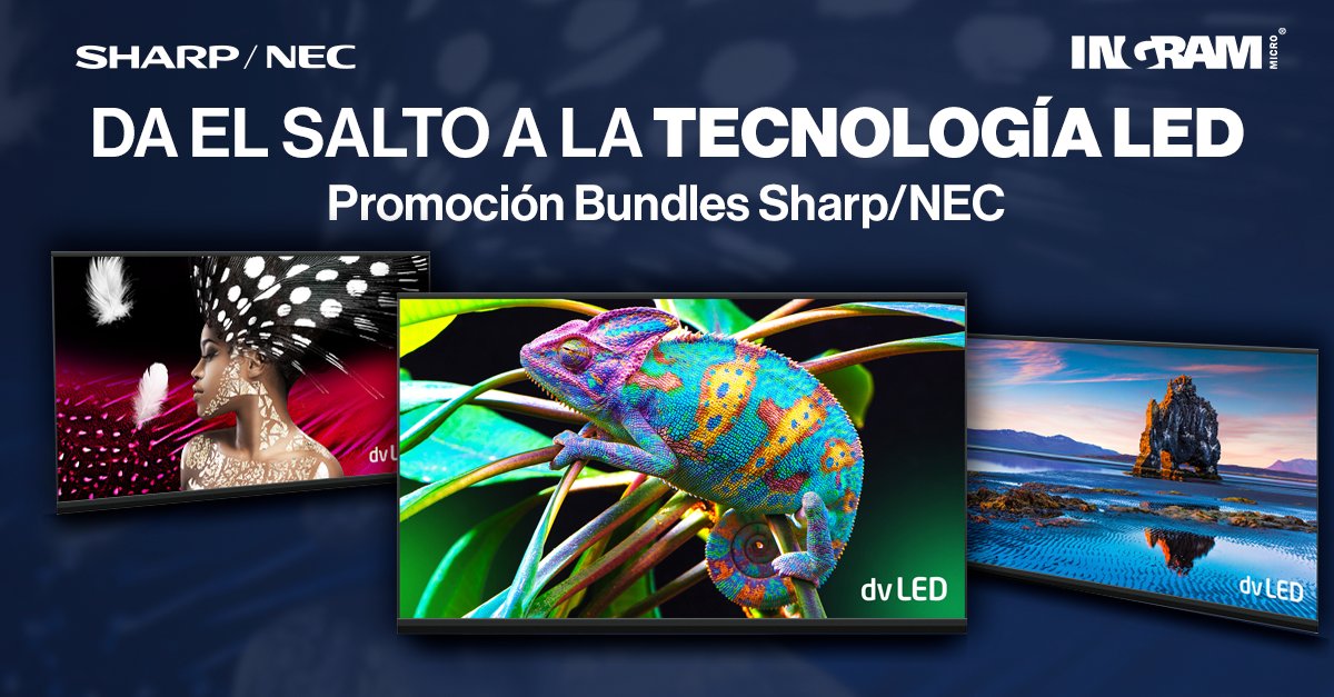 IngramMicroES's tweet image. #IngramProAV 🌐 Queremos ayudarte a dar el salto a la tecnología LED y para ello SHARP/NEC te ofrece la oportunidad de conseguir un Voucher de 500€ al adquirir cualquiera de los Bundles LED.

👉 app.partner-eu.ingrammicro.com/e/es.aspx?s=16…