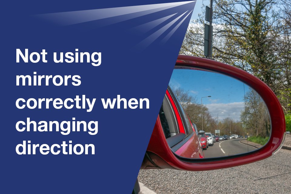 The second most common reason learners fail their test is for not using their mirrors when changing direction🔄.

The best thing to remember is ✨ mirror, signal, manoeuvre ✨

Always check your mirrors before changing speed, direction or signalling.