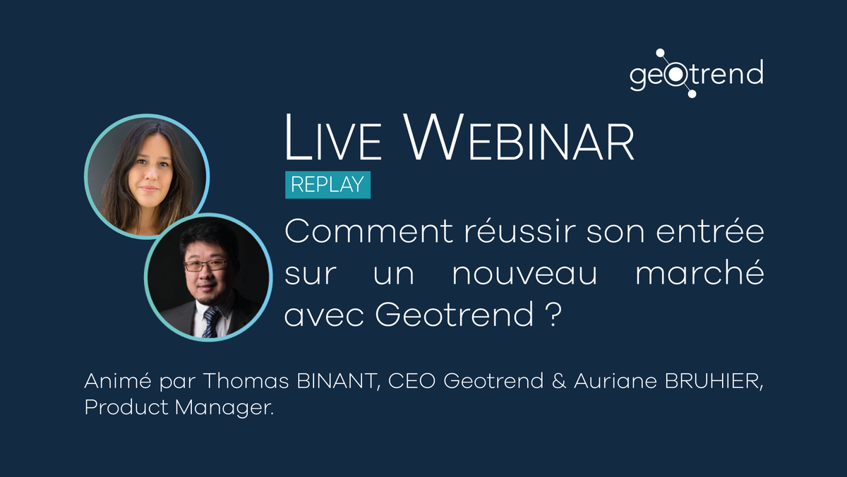geotrend_fr's tweet photo. [#replay] Comment réussir son entrée sur un nouveau marché ? 
La semaine dernière vous assistiez à la 4ème édition du Live Webinar @geotrend_fr animée par @thomas_binant et Auriane Bruhier ! 

Vous avez raté le rendez-vous ? Le replay est disponible !
👉https://t.co/9p7bxCV42I https://t.co/eiHD1bE0Ys