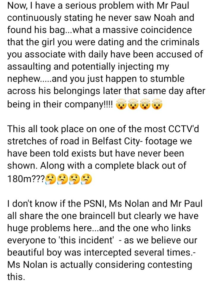 FIONADONOHOE2's tweet photo. Please read and retweet  This persons connection to #MyNoah's investigation. Keep in mind none of the suspects known in possible assault were EVER ARRESTED.Also be aware that prior to know going missing I had made countless complaints to this hostel https://t.co/Ul6ALVqhZ1