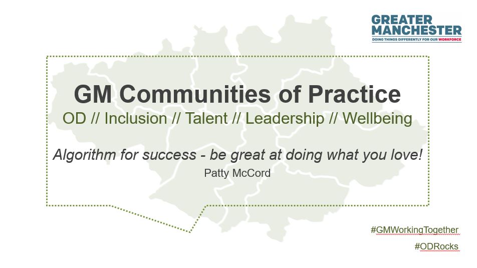 Exciting day ahead with the GM Communities of Practice, hosted by @jackiempratt & myself - how to mobilise a workforce at pace; looking after our wellbeing into recovery; and our Blog Club read is from the wonderful @HelenBevanTweet 
See you there!
#ODRocks
#GMWorkingTogether