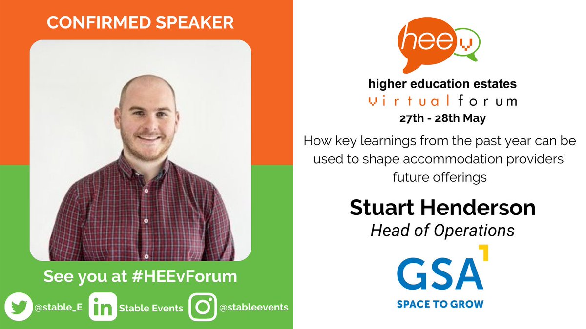 GSASpaceToGrow's tweet image. We are delighted to announce that Stuart Henderson will be speaking at the @stable_E education building virtual forum on the 27th May!

If you would like to find out more about this forum, please register by clicking here:  bit.ly/3dOZS3B

#HEEvForum