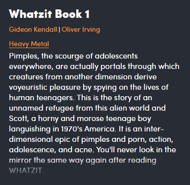 TheRoguishBard's tweet image. Ugh! I'm both intrigued by the premise and disgusted. It's like crazy concept body horror that's more sci-fi and yet might make me gag more than a lot of established body horror. I am not sure where I stand on this one, but #HeavyMetalComics always interest me on a certain level.