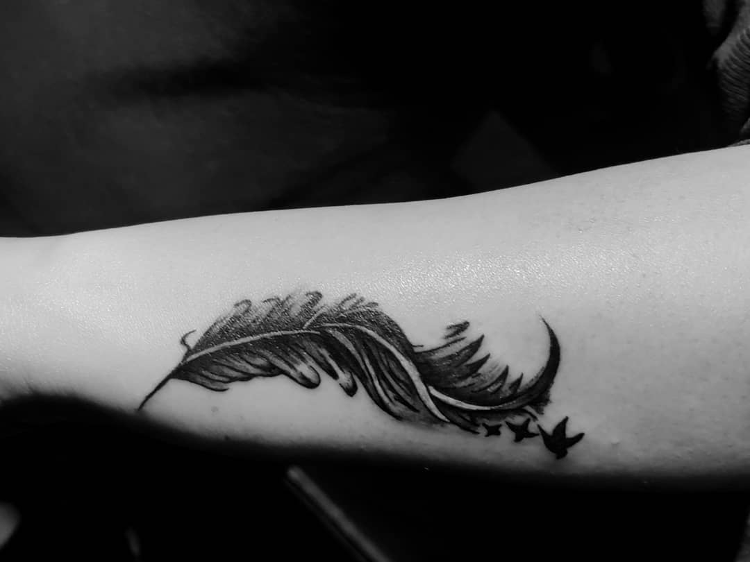 A Great Feather Semi Permanent Tattoo | Long Lasting Temporary Tattoos