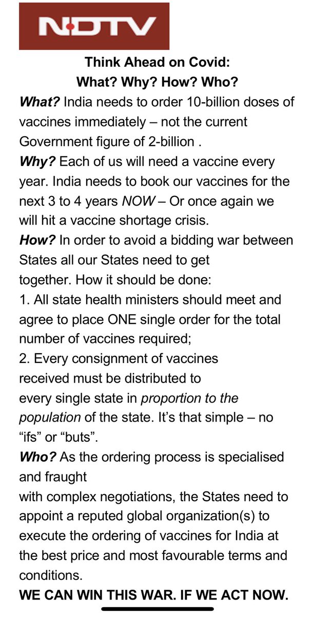 PrannoyRoy7749's tweet image. Think Ahead on Covid: What, Why, How, Who?