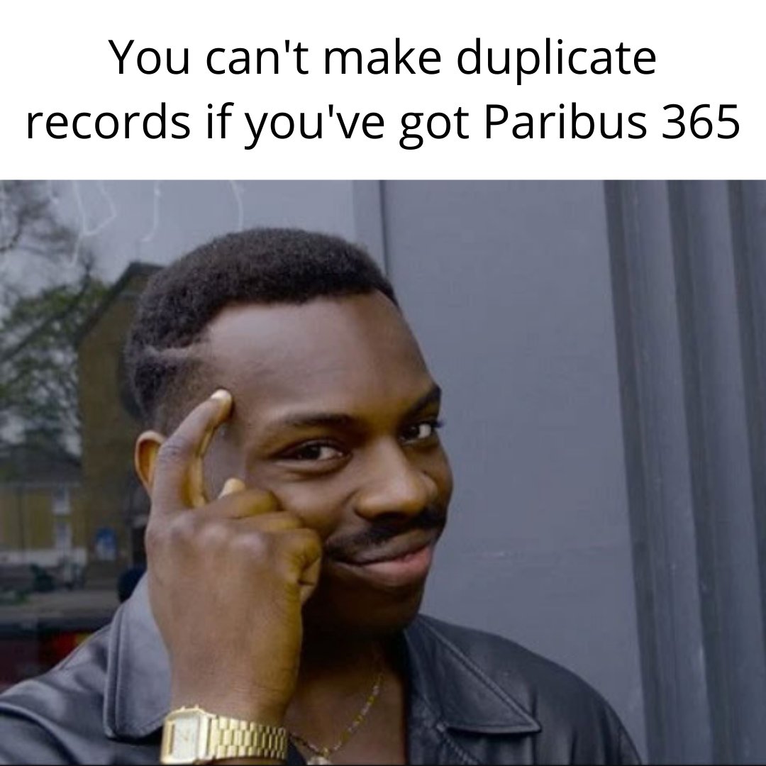 Paribus365's tweet image. At data entry, Paribus 365 reduces the chance of #DuplicateRecords by alerting users when they&apos;re about to add a contact that already exists within #CRM

Work smart and roll safe in #Dynamics365 with Paribus&apos; duplicate prevention measures, one of its several #DataQuality tools 🔨