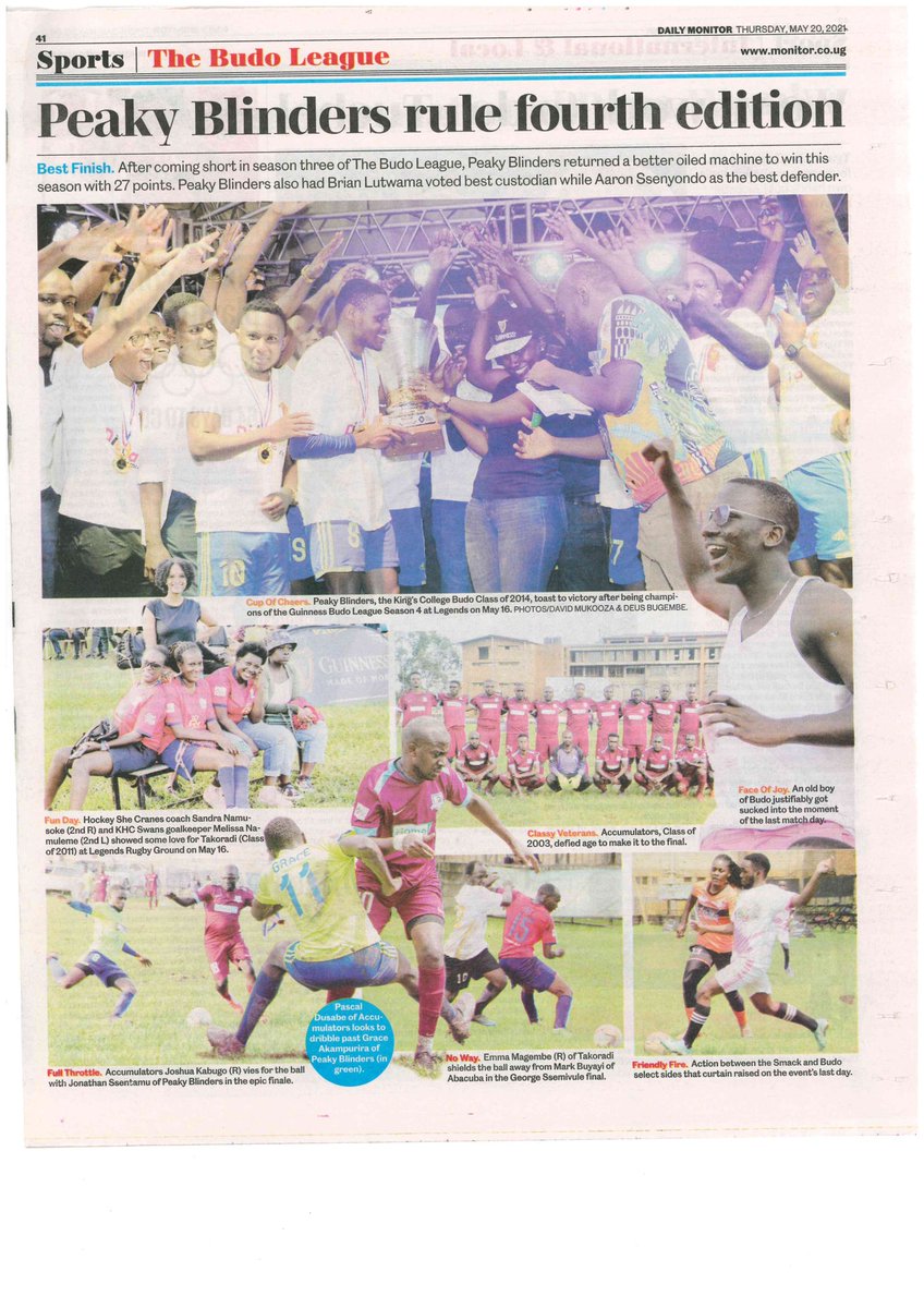 Read about your <a href="/TheBudoLeague/">The Budo League</a> Champions in <a href="/DailyMonitor/">Daily Monitor</a>  today!..@Guinness_Uganda <a href="/DigidaMedia/">Digida Mobile Media & Events</a> ....better oiled razor sharp blades!