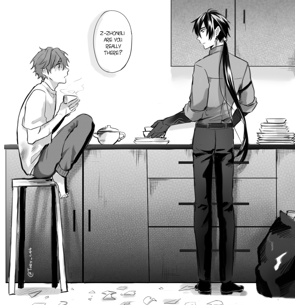 this is the full pic thou, Twitter cut it like this so I kinda annoyed.
Also, you can check the fic with the link I give below the reply to this one. 