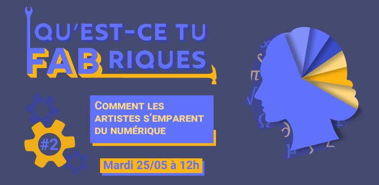 Le #live "Qu'est-ce que tu FABriques ?" revient pour son deuxième numéro ! En lien avec le Festival d’arts numérique DN[A], #QQTF adapte son programme : comment les artistes s'emparent-ils du numérique ?

🔴 RDV le mardi 25/05 à 12h !

>> lacasemate.fr/programmation/…