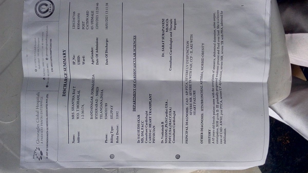 Iam T Shekar from Domalguda Hyderabad TS, my mother is  suffering from anasarcaabdominal distension,urineoutput severeMR severeTR,PHA constipation,severe LVdisfunction because of financial crises I'm unable to admit to my mother in hospital #SaveLife #sonusoodfoundation #sonusood