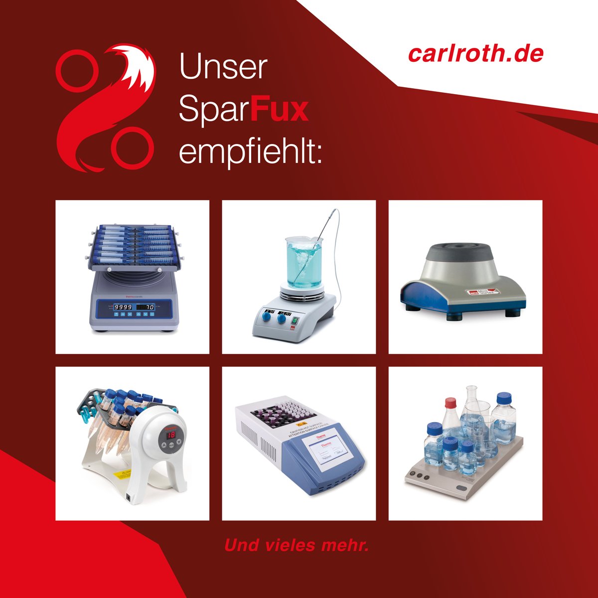 Carl Roth (@carlrothgmbh) on Twitter photo Gibt es diese Alltags-Helfer auch in Ihrem Labor?
Wir haben in unserem Shop einige Labor-Basics mit bis zu 30% Rabatt zusammengestellt.
Schauen Sie vorbei!
carlroth.com/de/de/Labor-Ba…
#laboratory #laboratorium #laboratoryequipment #magnetrührer Gibt es diese Alltags-Helfer auch in Ihrem Labor?
Wir haben in unserem Shop einige Labor-Basics mit bis zu 30% Rabatt zusammengestellt.
Schauen Sie vorbei!
carlroth.com/de/de/Labor-Ba…
#laboratory #laboratorium #laboratoryequipment #magnetrührer