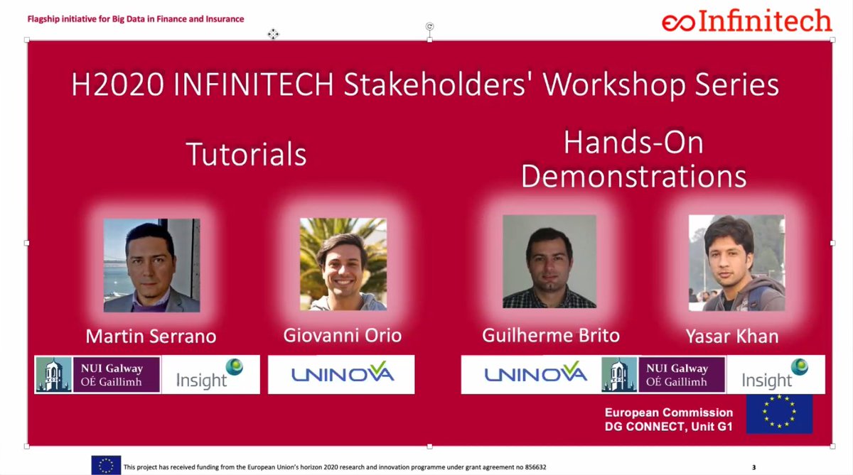 Our Stakeholders' webinar “Semantic-Driven #Data Exchange and Graph Data #Modelling Tools for Cross Domain Interoperability for #FinTechs and #finance” is starting ! ♾
@DrSerranoMartin @nuigalway <a href="/UNINOVA/">UNINOVA</a>