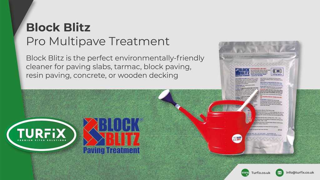 TurfixSolutions's tweet photo. 𝐑𝐞𝐬𝐮𝐥𝐭𝐬 𝐢𝐧 𝐣𝐮𝐬𝐭 𝟓 𝐝𝐚𝐲𝐬! 🚰☀️ 

The @BlockBlitz Multi-Pave Pro is an environmentally-friendly solution perfect for tackling slabs, tarmac, block paving, and more!

Contact us on 03333 580505 or info@turfix.co.uk to find out more.

#blockblitz #moss #mossremoval https://t.co/iFkLwQlfAu