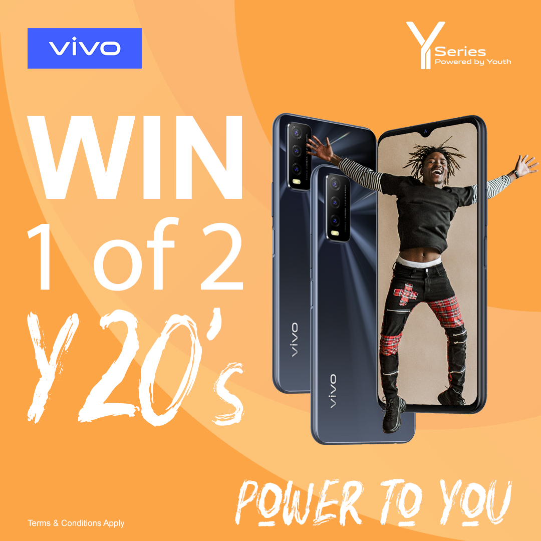 One more time to #winwithvivo 📢  

Follow and RT this tweet to stand a chance to win a brand new #Y20 and experience #PowerToYou!

Winners announced on the 28th of May
Winners chosen randomly
SA residents only

#PowerToYou
#vivoSA