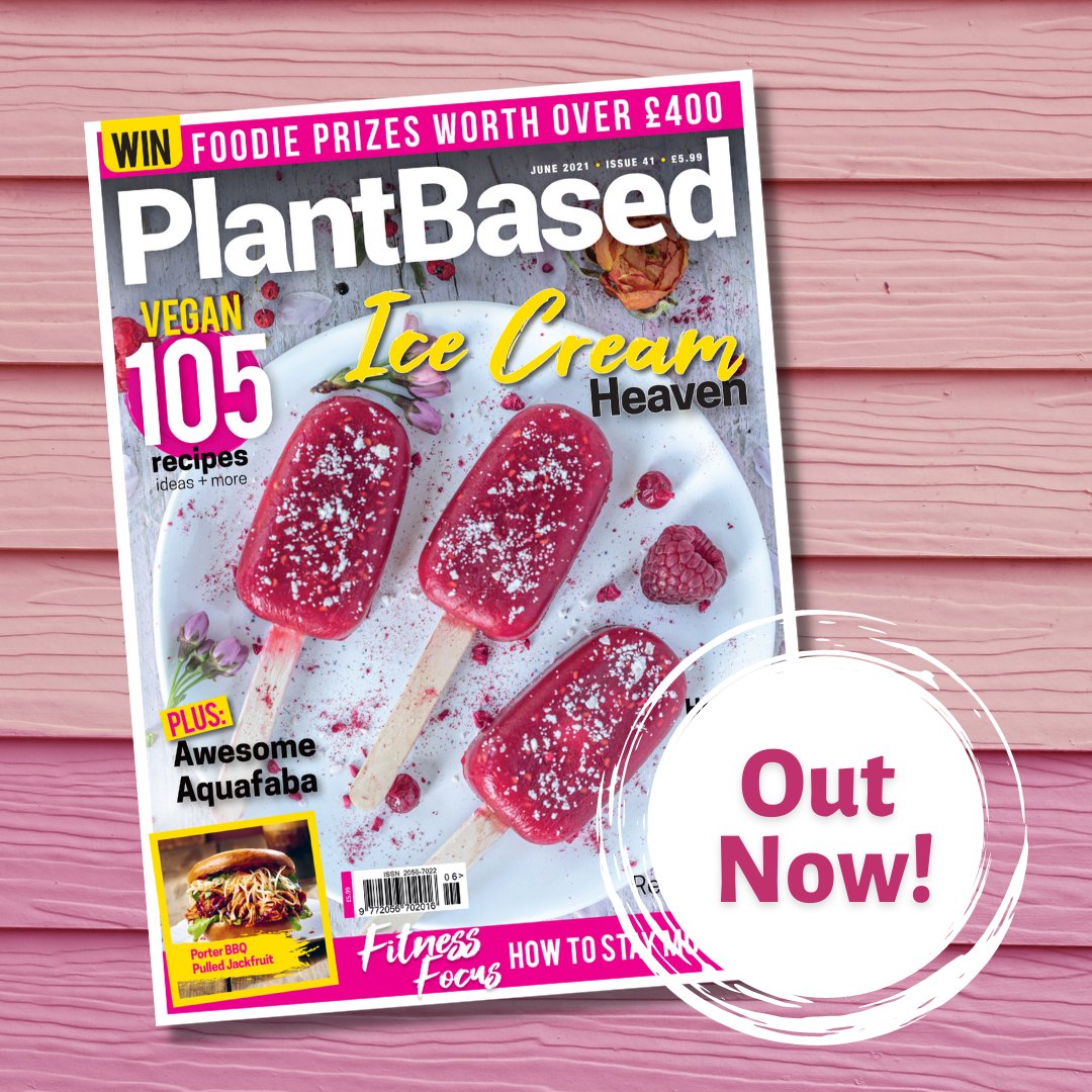 plantbasedmag's tweet photo. Our June issue is on sale today! Featuring these fruity Raspberry Popsicles by @ethivegan - you can pick up your copy in stores today or on digital. https://t.co/oiszQwJRph