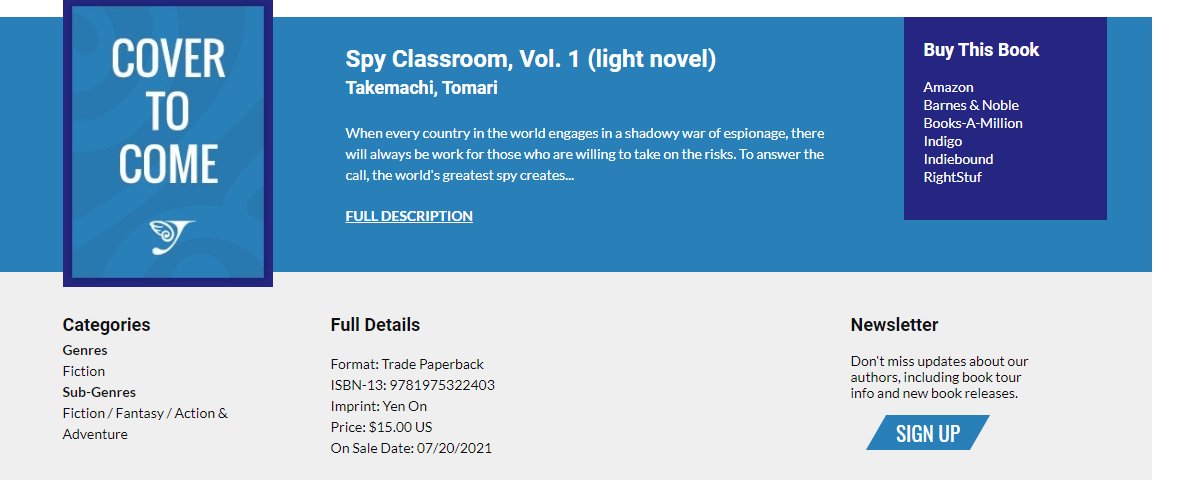 Spy Classroom – English Light Novels