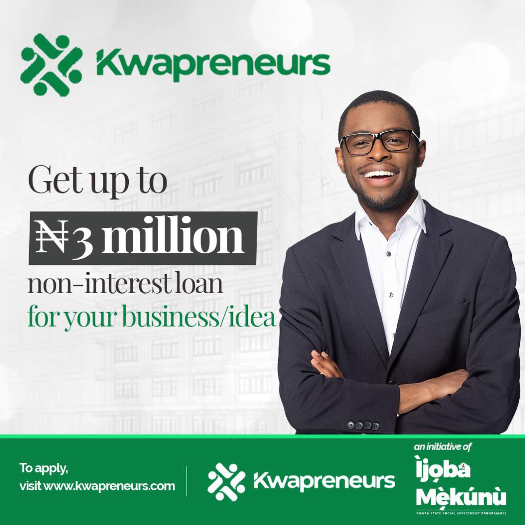 Kwara State Social Investment Programmes (KWASSIP) has announced the commencement of the selection process for 7, 202 applicants for the state’s interest-free loans for young entrepreneurs in the state.

#KwaPreneurs
Cc: <a href="/kwaraSIP/">Ijoba Mekunu</a>
