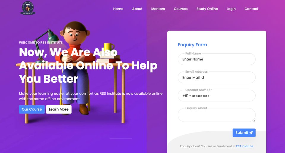 vedsar_india's tweet image. #onlinelearning #onlineteachingapp #onlinecoaching
Our Client

rssinstitute.com