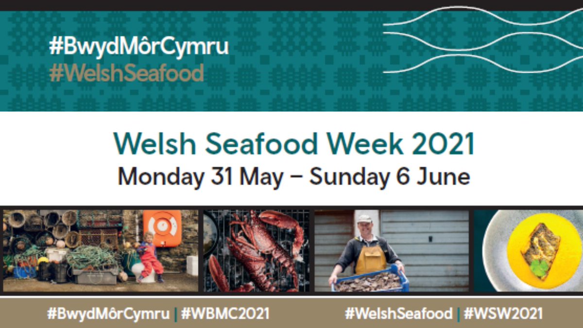 Welsh Seafood Week 2021 is on the horizon! 
🦐🦀🐟🧂🌱🍫

A week to celebrate the wide variety of seafood available in Wales.

We'll be; 
- sharing recipes
- getting to know some of the fishermen and producers
- giving you a chance to win some fantastic prizes! 🥳