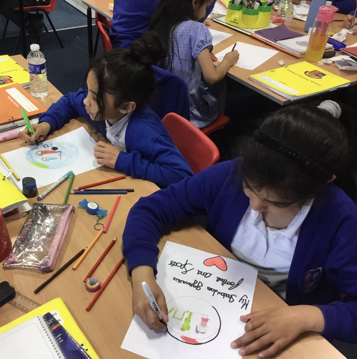 MissMAbraham's tweet photo. ‘Sometimes our shadow, it lives in disguise’ - My Shadow is Pink. We’re exploring identity in English and Apple created pictures to show that we’re proud of our innermost selves. #DiversityIsCentral #WritingIsCentral #ReadingIsCentral https://t.co/Q8mMLv7Sh2