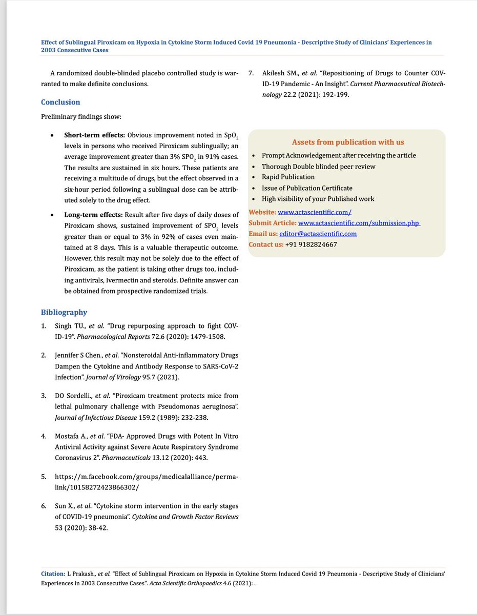 lprakashdr's tweet photo. Very high steroids especially in diabetics is the cause of your dreaded black fungus which is not a new disease!
Piroxicam cuboidals (any indian brand) (Dont use dolonex) will rapidly control cytokine storm and increase saturation! Reduce steroid dose https://t.co/KEwbsIHoqe
