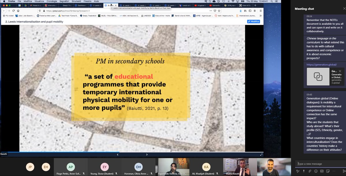 Excellent discussion with <a href="/MBaiutti/">M</a>  from <a href="/Intercultura_IT/">Intercultura</a> on the role of #internationalisation of education and #intercultural competence to foster cultural understanding, inclusion and a better more sustainable future.  @LBU_EdPsych <a href="/EducationLBU/">Carnegie Education</a>