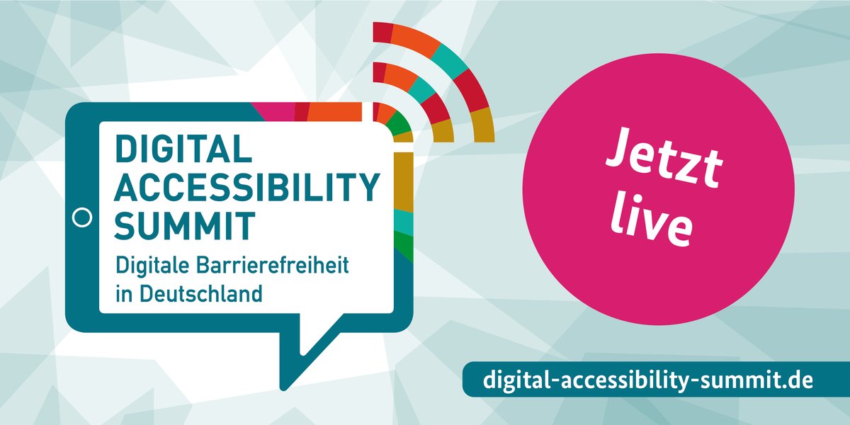 BBMB_bund's tweet photo. 🎥 ‼️ Schalten Sie ein zum Digital Accessibility Summit 2021! Es erwarten Sie spannende Diskussionen zum Thema #DigitaleBarrierefreiheit in Deutschland mit hochkarätigen Gästen sowie hilfreiche Trainings! Hier geht es zum Livestream: https://t.co/RG2KkJva5H https://t.co/9lJa7G08Jv