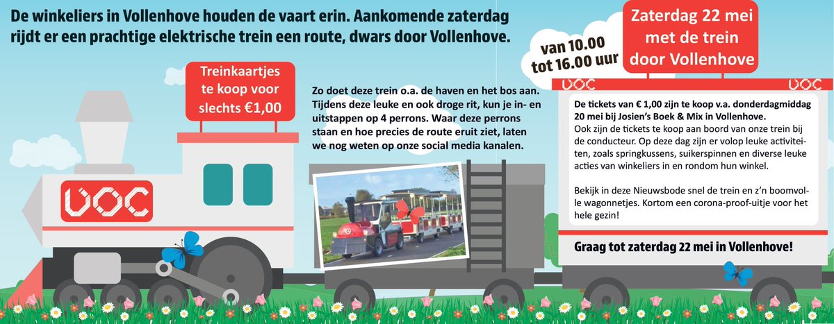 Vollenhove houdt de vaart erin 🚂zaterdag 22-05-2021! Koop snel je treinticket bij <a href="/Boek_en_Mix/">Boek & Mix</a>