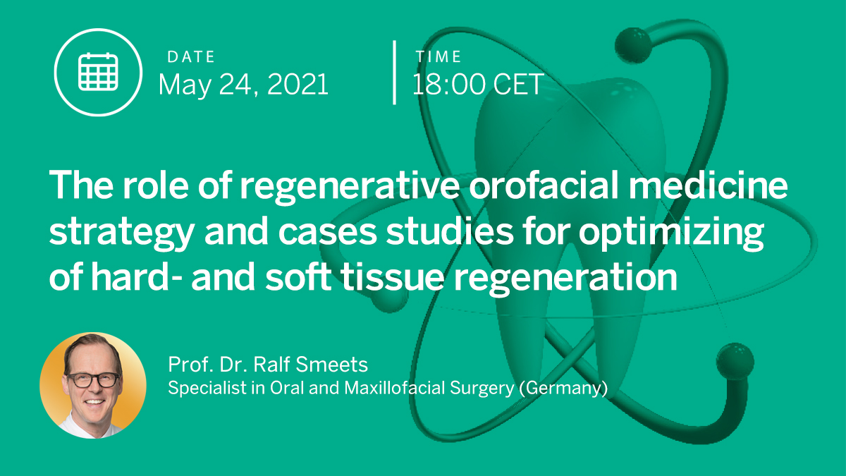 BioBridgeFDN's tweet image. Prof. Ralf Smeets presents his experience in regenerative orofacial medicine with focus on strategy and case studies to optimize hard- and soft- tissue regeneration. 
Register for free at bit.ly/3ytiRZF
#maxillofacialsurgery #tissueregeneration #regenerativemedicine