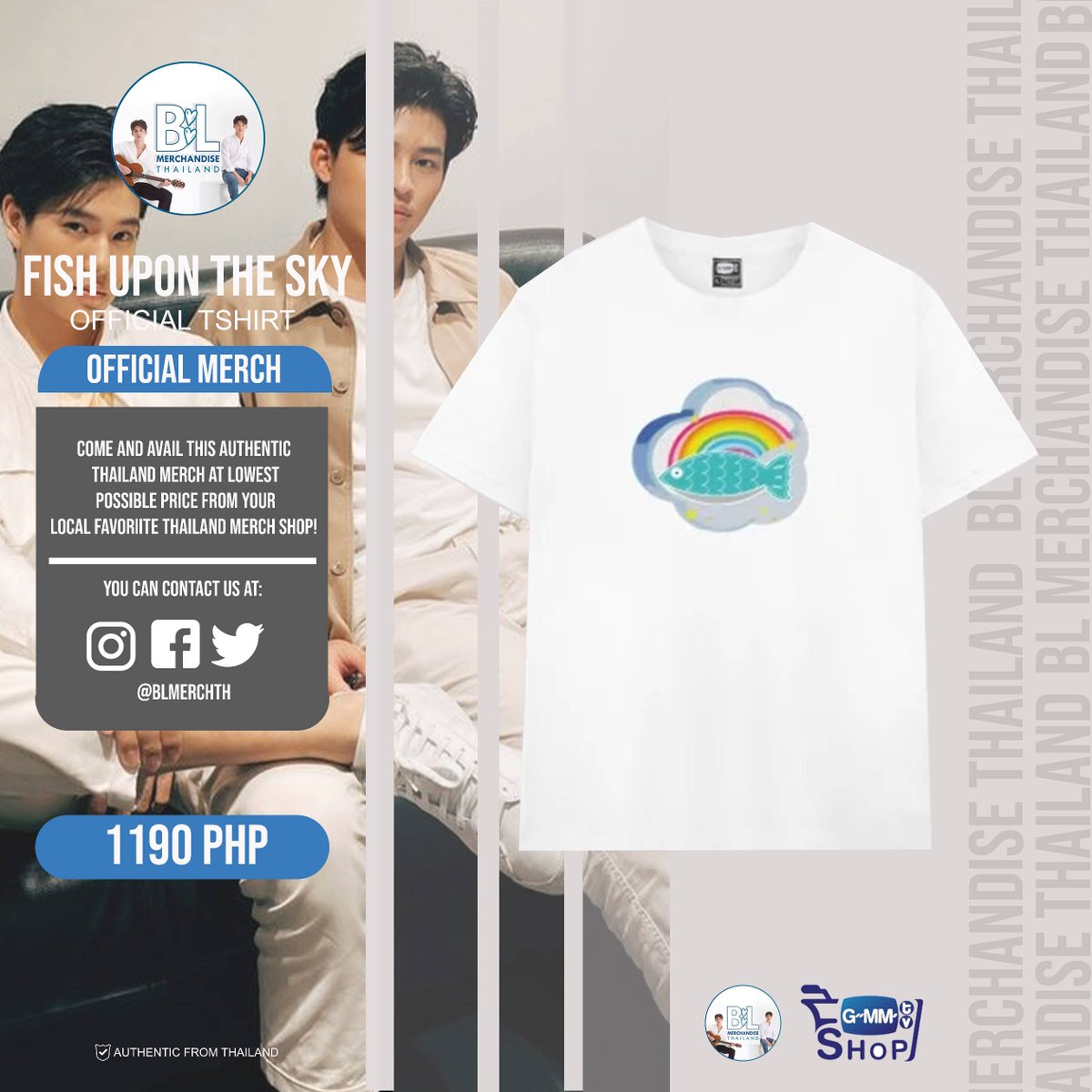 blmerchth's tweet photo. Durable, smooth silk and refreshing vibes ang hatid sayo ng official Fish Upon The Sky Shirt mga bes!

Avail yours now for only 1190 PHP! Di mo pagsisisisihan bes pag umorder ka nito! 😍☺️

PM us for further inquiries

#BLMTMerchUpdate
#FishUponTheSky https://t.co/oSH4PMadHe