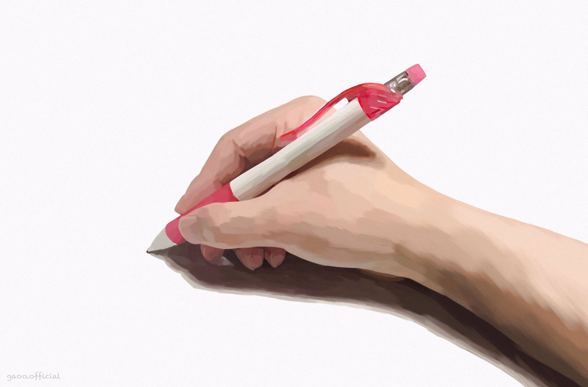 「ペンを持つ手の質感頑張った絵

#イラスト 」|Gaooのイラスト