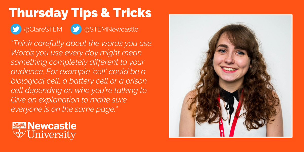 EngageFMS@NclUni (@engagefms) on Twitter photo Thursday tips & tricks this week from <a href="/ClareSTEM/">Clare Fearon</a> at <a href="/STEMNewcastle/">Newcastle University STEM Outreach</a> looking at the importance of language when working with the public! After years of study your language will change, make sure you're aware of different meanings and complex language when your doing PPIE activity Thursday tips & tricks this week from <a href="/ClareSTEM/">Clare Fearon</a> at <a href="/STEMNewcastle/">Newcastle University STEM Outreach</a> looking at the importance of language when working with the public! After years of study your language will change, make sure you're aware of different meanings and complex language when your doing PPIE activity