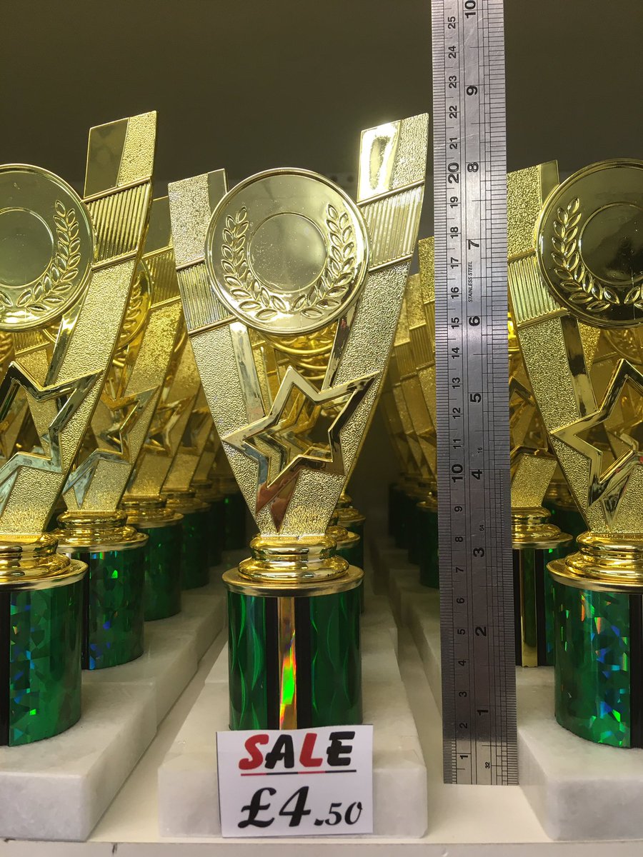 End of line awards.

X70 available at only £4.50 each.

Gold and green plastic awards on marble base

Height is 220mm

Wording and logo can be added free of charge. 

Delivery charge applies below £100, free over £100 or collection from our shop.