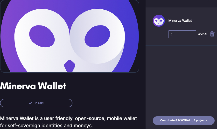 MinervaWallet's tweet photo. 🚨 @clrfund Round #7 is open for your direct support of the Minerva Wallet. 

It works similar like @gitcoin, but it is on @xdaichain, you need WXDAI and a BrightID @BrightIDProject to support the project. ❤️🦉
The matching pool contains atm 8100 WXDAI. 

https://t.co/FJMc00PnoP https://t.co/E7M5VtDIWd
